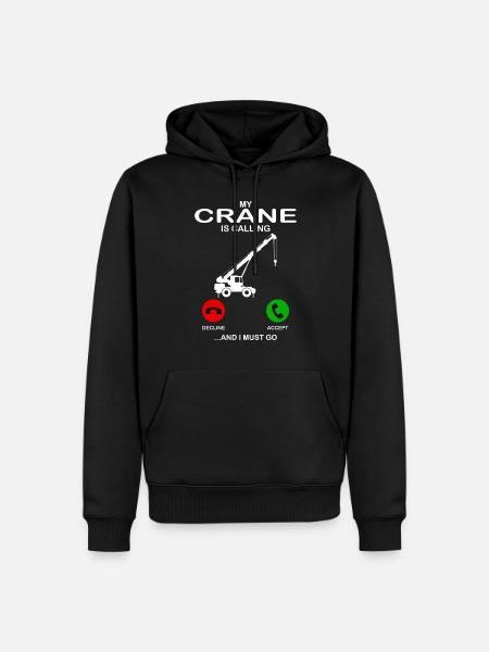 Crane - Men’s Premium Organic Hoodie - black
