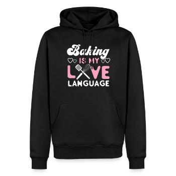 Bake Baking Baking Is My Love - Men’s Premium Organic Hoodie - black - Front - Nico (187cm)