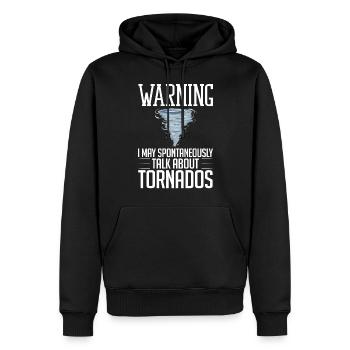 Tornado Wirbelsturm Meteorologe Hurrikan - Männer Premium Bio Hoodie - Schwarz - Vorne - Nico (187cm)