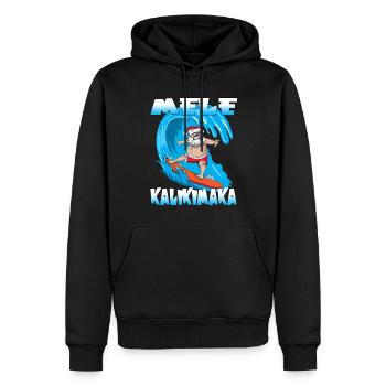 Mele Kalikimaka Noël à Hawaii Père Noël - Sweat à capuche Premium bio Homme - noir - Devant - Nico (187cm)