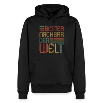 Bester Nachbar der Welt Nachbarn Nachbar - Männer Premium Bio Hoodie - Schwarz - Vorne - Nico (187cm)