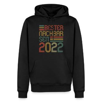 Bester Nachbar seit 2022 Nachbarn Nachbar - Männer Premium Bio Hoodie - Schwarz - Vorne - Nico (187cm)