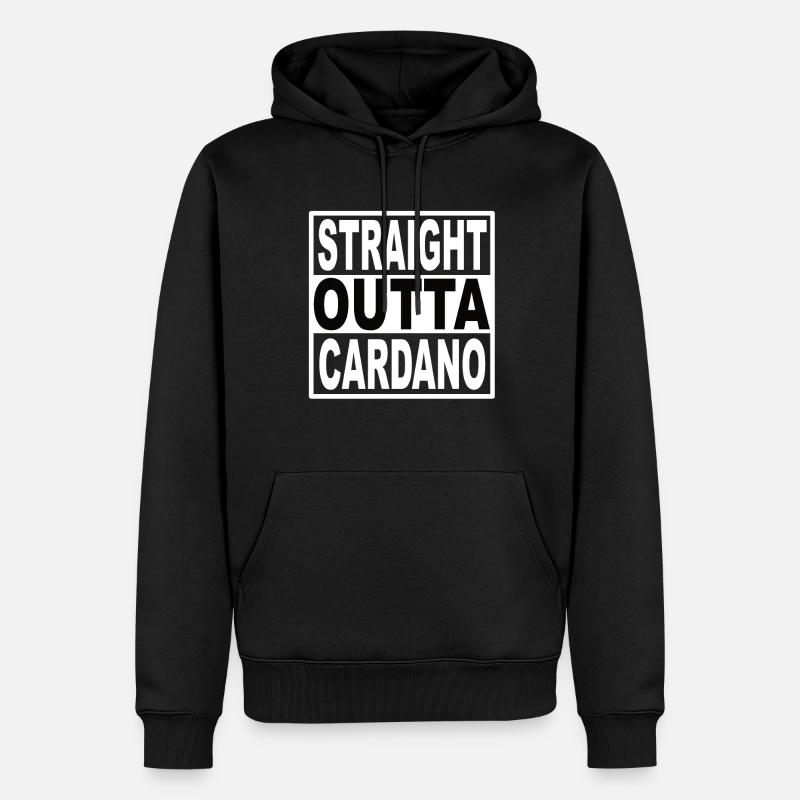 Straigt Outta Cardano - Sweat à capuche Premium bio Homme - noir
