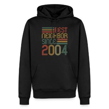 Best neighbor since 2004 Nachbarn Nachbar - Männer Premium Bio Hoodie - Schwarz - Vorne - Nico (187cm)