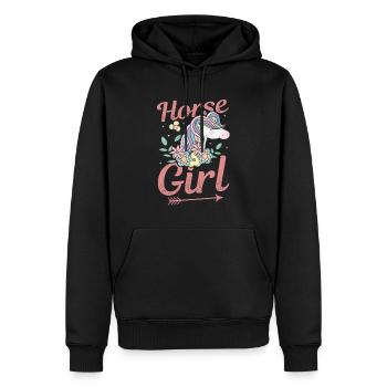 I Love My Horses Reitpferd Mädchen - Männer Premium Bio Hoodie - Schwarz - Vorne - Nico (187cm)