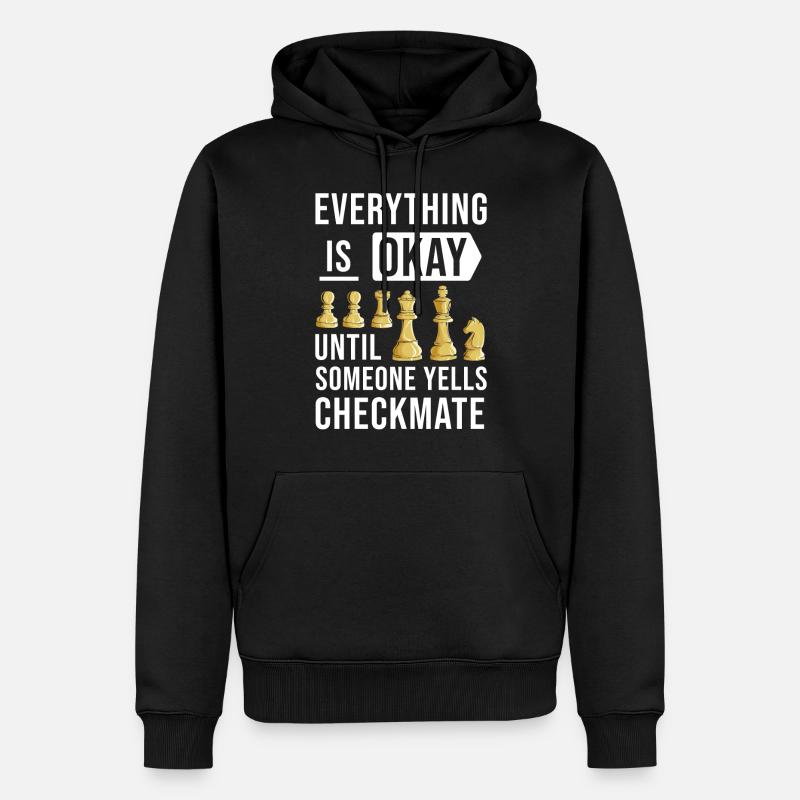 Échecs - Sweat à capuche Premium bio Homme - noir