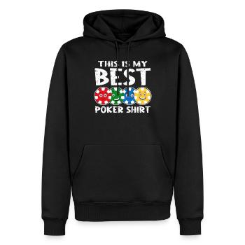 Jetons de poker C’est mon meilleur maillot de poker Funny Poker - Sweat à capuche Premium bio Homme - noir - Devant - Nico (187cm)