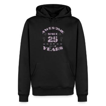 Génial depuis 25 ans 25ème anniversaire Femmes - Sweat à capuche Premium bio Homme - noir - Devant - Nico (187cm)