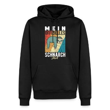 Mein Schnarchshirt Schlafshirt Faultier Retro - Männer Premium Bio Hoodie - Schwarz - Vorne - Nico (187cm)
