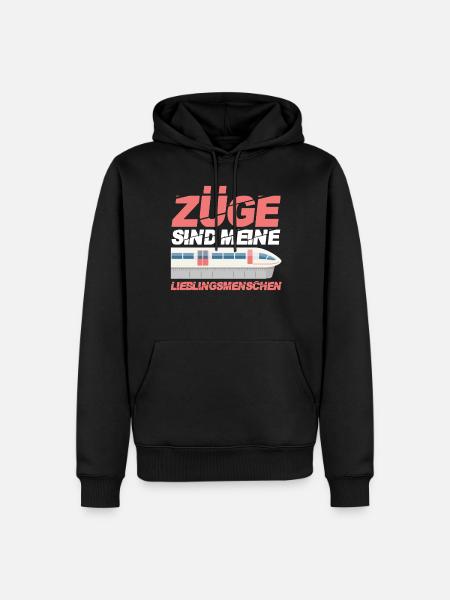 Modelleisenbahn Eisenbahner Zug Eisenbahn - Männer Premium Bio Hoodie - Schwarz