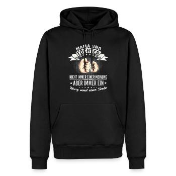 Mama und Tochter Herz und Seele - Männer Premium Bio Hoodie - Schwarz - Vorne - Nico (187cm)