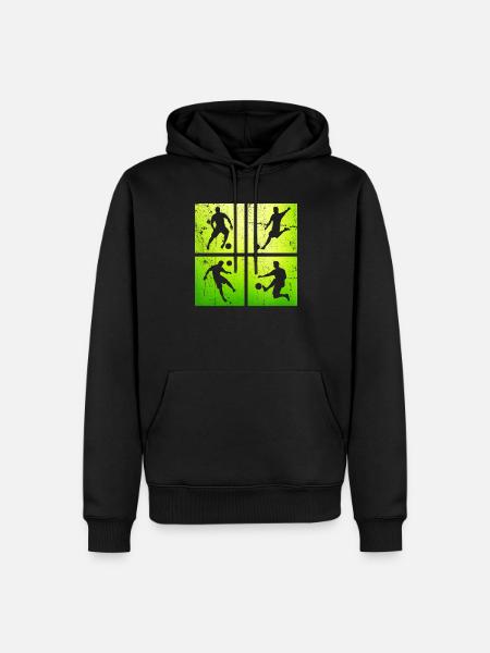 Footballeur - Sweat à capuche Premium bio Homme - noir