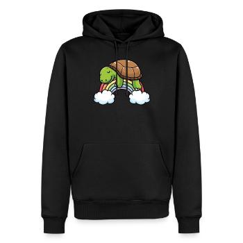 Rainbow Turtle Sleeping Shirt Pajamas - Men’s Premium Organic Hoodie - black - Front - Nico (187cm)