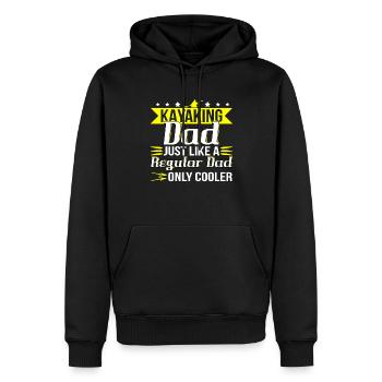 Kajak Dad Papa - Männer Premium Bio Hoodie - Schwarz - Vorne - Nico (187cm)