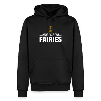 Pilot Hubschrauber Helikopter Spruch Hobbypilot - Männer Premium Bio Hoodie - Schwarz - Vorne - Nico (187cm)