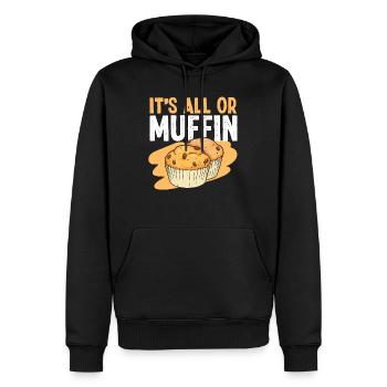 Cuire au four Muffin Pun C’est tout ou - Sweat à capuche Premium bio Homme - noir - Devant - Nico (187cm)