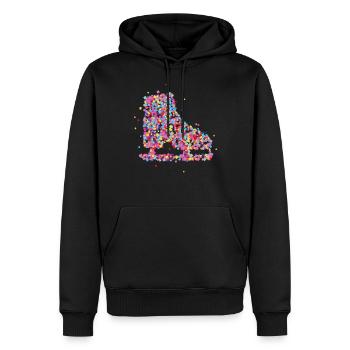 Schlittschuhlaufen Eislaufen - Männer Premium Bio Hoodie - Schwarz - Vorne - Nico (187cm)