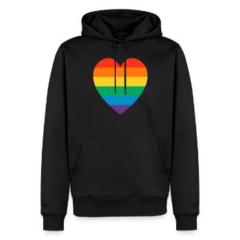 Rainbow - Männer Premium Bio Hoodie - Schwarz - Vorne - Nico (187cm)