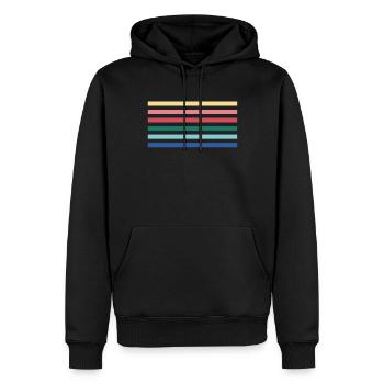 Rainbow - Men’s Premium Organic Hoodie - black - Front - Nico (187cm)