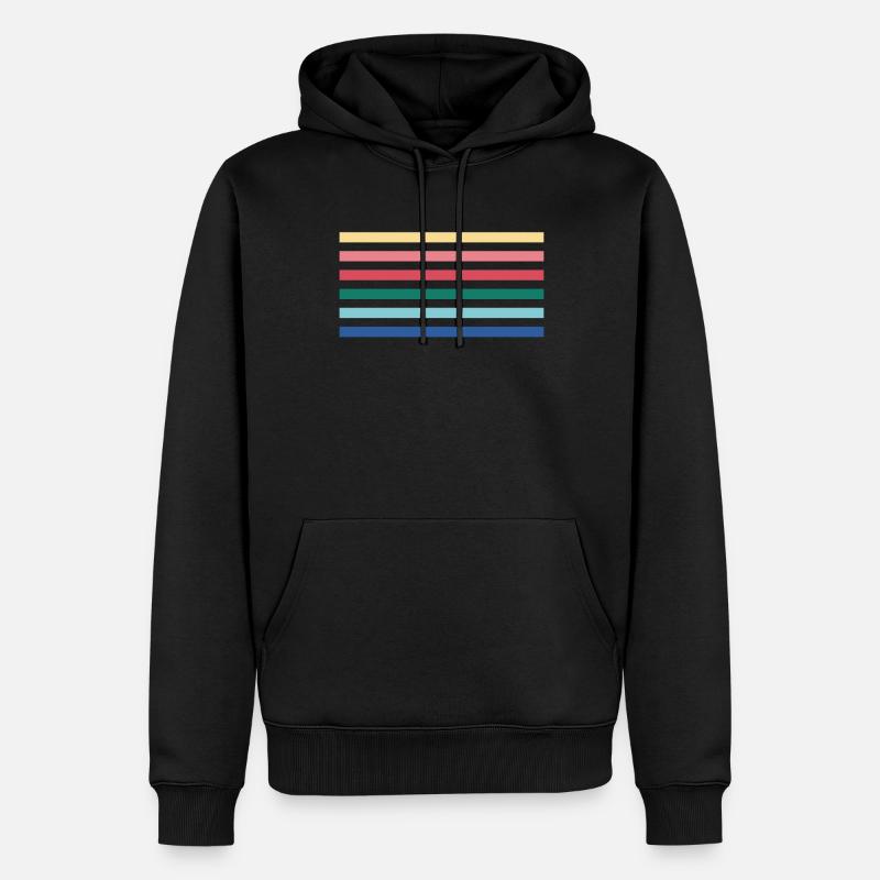 Arc-en-ciel - Sweat à capuche Premium bio Homme - noir