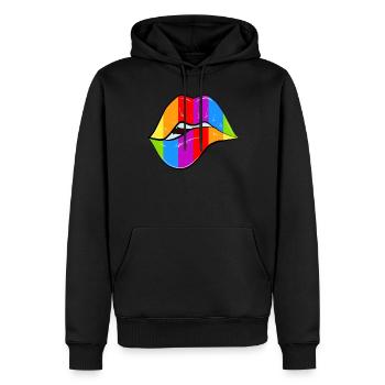 Rainbow - Men’s Premium Organic Hoodie - black - Front - Nico (187cm)