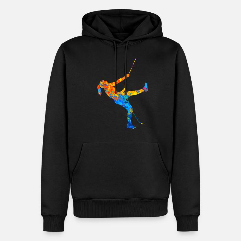 Bouldern Klettern Kletterer Boulderer Kletter - Männer Premium Bio Hoodie - Schwarz