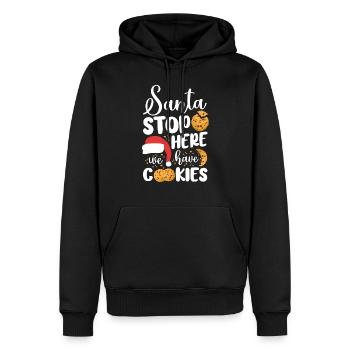 Bake Baking Christmas Cookie Santa - Men’s Premium Organic Hoodie - black - Front - Nico (187cm)