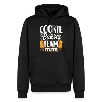 Bake Baking Cookie Team Tester - Men’s Premium Organic Hoodie - black - Front - Nico (187cm)