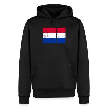 Hollande Pays-Bas Drapeau Vintage - Sweat à capuche Premium bio Homme - noir - Devant - Nico (187cm)