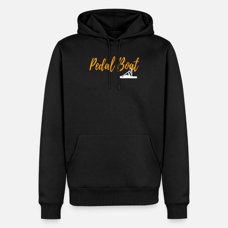 PÉDALO - Sweat à capuche Premium bio Homme - noir