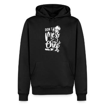 Cuisine Cuisine Chef de cuisine ne pas - Sweat à capuche Premium bio Homme - noir - Devant - Nico (187cm)