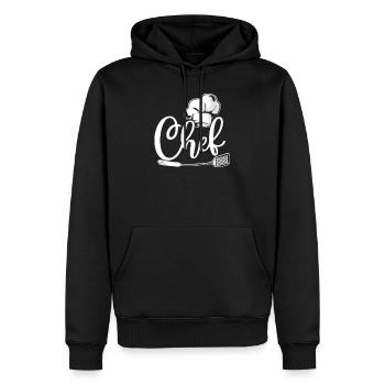 Cuisine Cuisine Chef Chef - Sweat à capuche Premium bio Homme - noir - Devant - Nico (187cm)