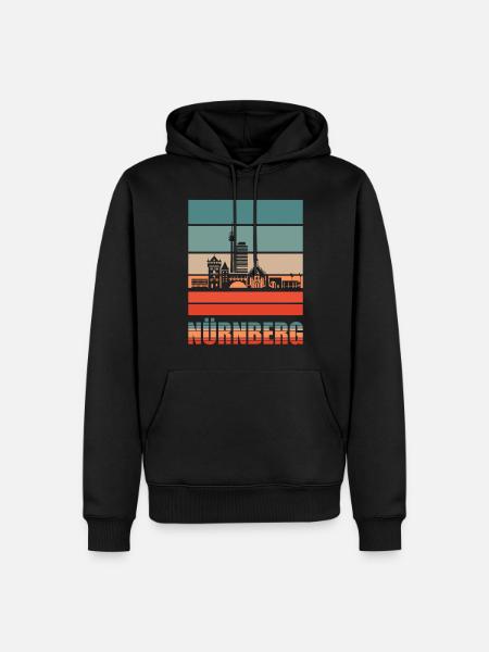 Nürnberg - Männer Premium Bio Hoodie - Schwarz