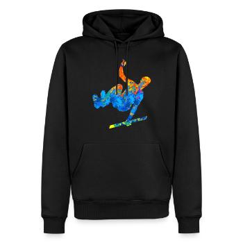 Parkour Parkourläufer Freerunner Parkouring - Männer Premium Bio Hoodie - Schwarz - Vorne - Nico (187cm)