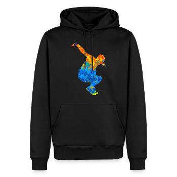 Parkour Parkourläufer Parcour Freerunner - Männer Premium Bio Hoodie - Schwarz - Vorne - Nico (187cm)