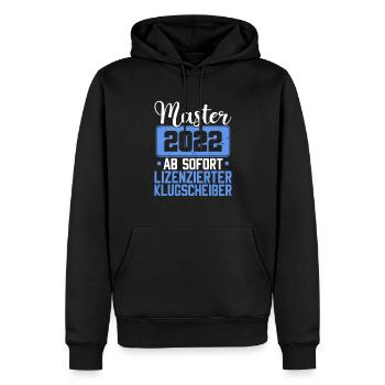 Masterarbeit 2022 Uni Absolvent Studium Master - Männer Premium Bio Hoodie - Schwarz - Vorne - Nico (187cm)