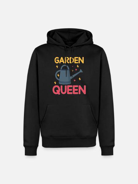 Garten Zitat Garten Queen - Männer Premium Bio Hoodie - Schwarz
