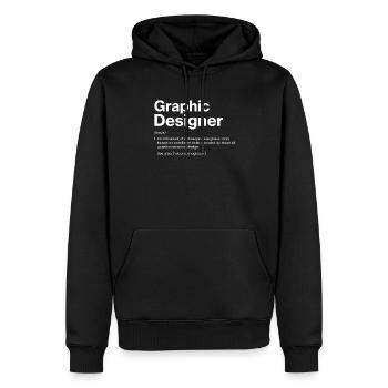 Graphic Designer Definition, graphic designer - Men’s Premium Organic Hoodie - black - Front - Nico (187cm)