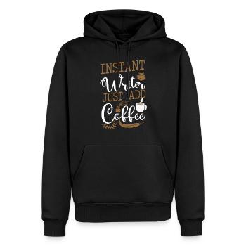 Writing Coffee Novel Writer & - Men’s Premium Organic Hoodie - black - Front - Nico (187cm)