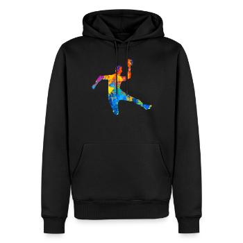 Handball HandballEur HandballEur HandballEur Handball Club - Sweat à capuche Premium bio Homme - noir - Devant - Nico (187cm)