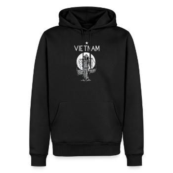 Vietnam I Hanoi Roller Pho Bo Reise Motiv für - Männer Premium Bio Hoodie - Schwarz - Vorne - Nico (187cm)