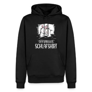 Hase Kaninchen Pyjama Offizielles Schlafshirt - Männer Premium Bio Hoodie - Schwarz - Vorne - Nico (187cm)