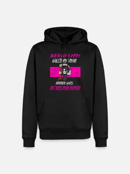 Beruflich Sensenmann - Männer Premium Bio Hoodie - Schwarz