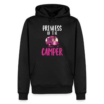 Citation camping Princesse du camping-car - Sweat à capuche Premium bio Homme - noir - Devant - Nico (187cm)