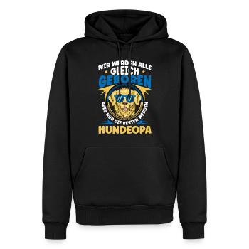 Hunde Opa Bester Hundeopa Enkelhund Großeltern - Männer Premium Bio Hoodie - Schwarz - Vorne - Nico (187cm)