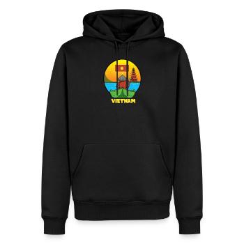 Vietnam I Hanoi Roller Pho Bo Reise Motiv für - Männer Premium Bio Hoodie - Schwarz - Vorne - Nico (187cm)