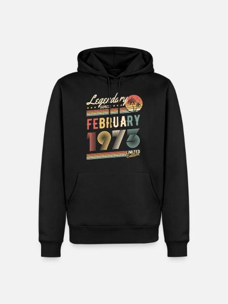 Limited Edition February 1973 - Men’s Premium Organic Hoodie - black