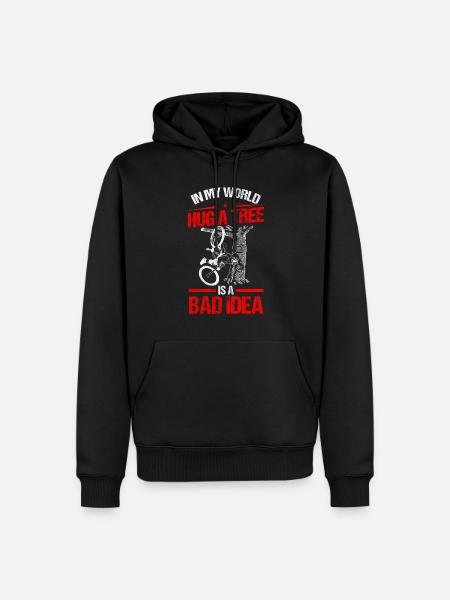Mountain Bike Mountain Biker Downhill Bike - Men’s Premium Organic Hoodie - black