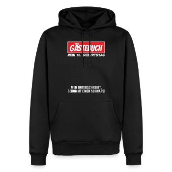 30 Geburtstag Gästebuch Party Outfit - Männer Premium Bio Hoodie - Schwarz - Vorne - Nico (187cm)