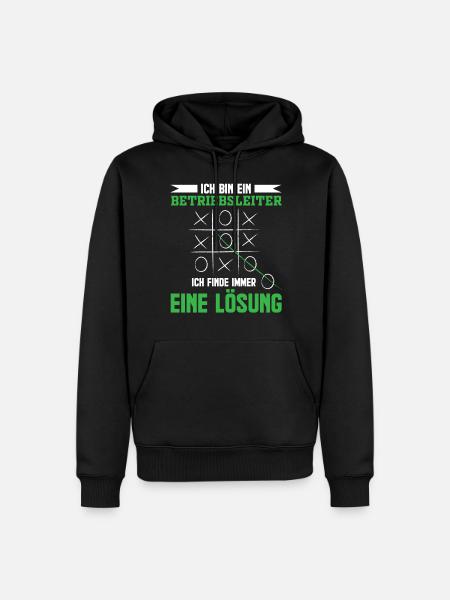 Betriebsleiter - Männer Premium Bio Hoodie - Schwarz
